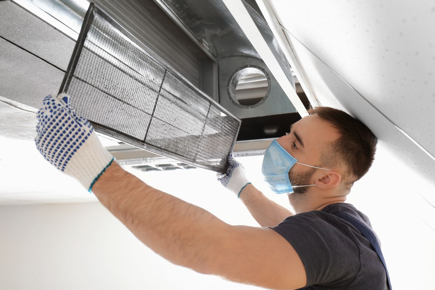 Air duct clining process